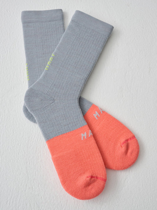 Division Merino Sock - Alloy/Tangelo