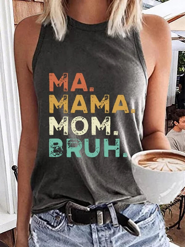 Débardeur imprimé « Cool Moms Club Ma Mama Mom Bruh » pour la fête des mères