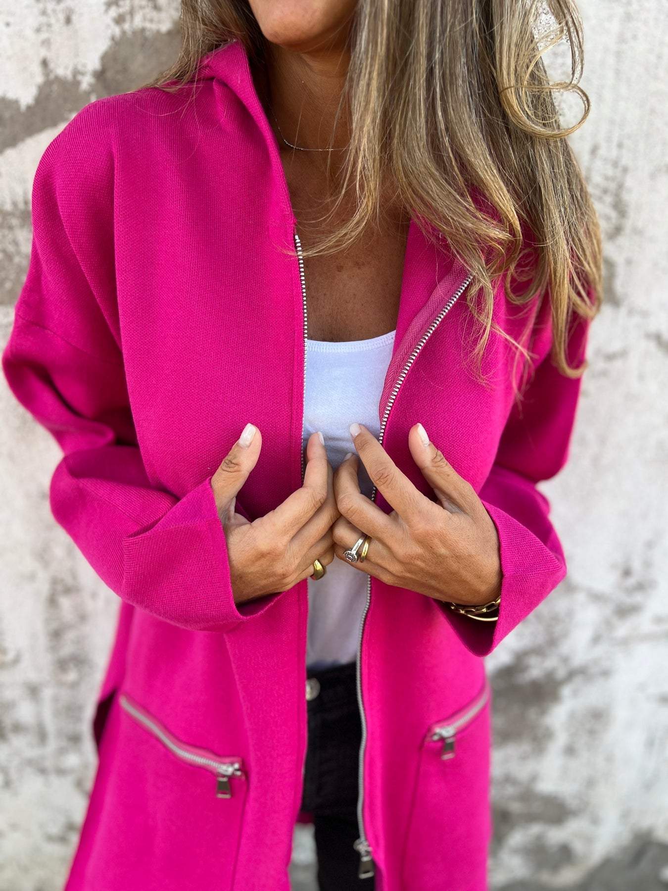 LIQUIDATION 🔥 Veste à capuche à manches longues zippée