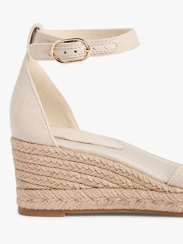 Hemp Crossover Strap Wedge Espadrilles