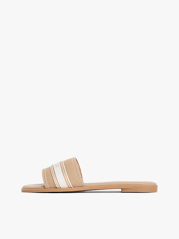 Canvas Denim Webbing Strap Mules