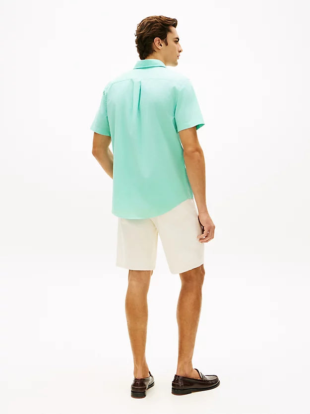 Flex Regular Fit Poplin Short Sleeve Shirt
