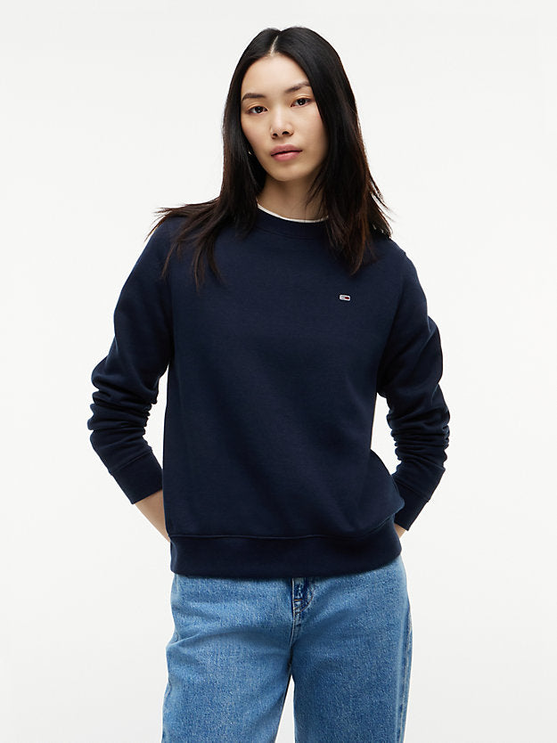 Flag Embroidery Brushed Fleece Sweatshirt