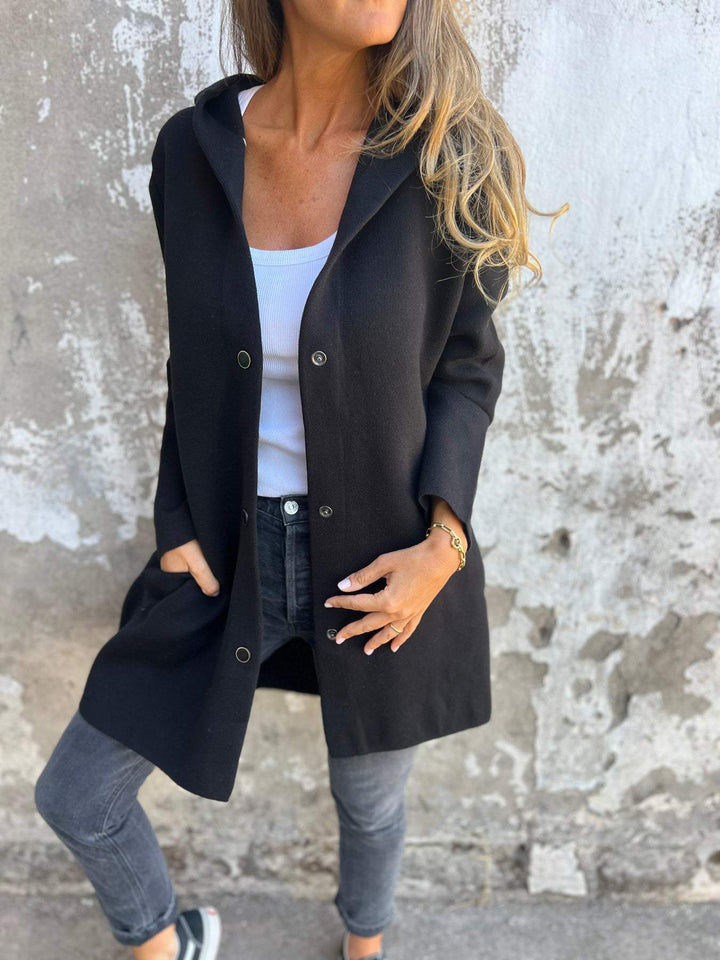 RÄUMUNGSVERKAUF🔥 Freizeitjacke mit Kapuze und einer Knopfleiste