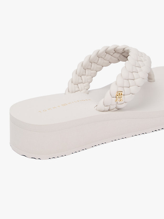 Braided Strap Wedge Flip-Flops