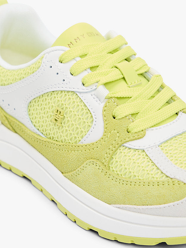 Tonal Monogram Mixed Texture Trainers