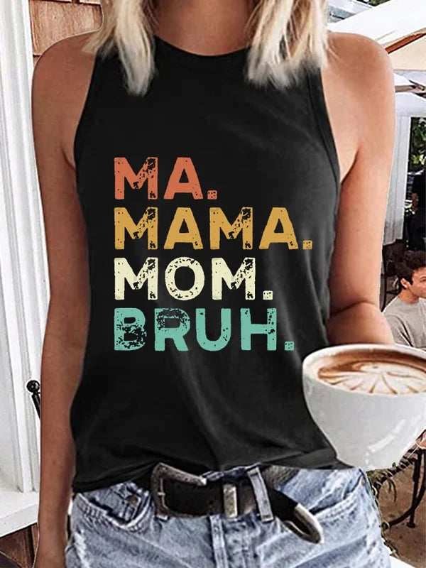 Débardeur imprimé « Cool Moms Club Ma Mama Mom Bruh » pour la fête des mères