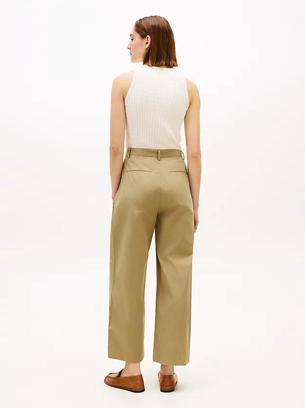 Washed Wide Leg Trousers