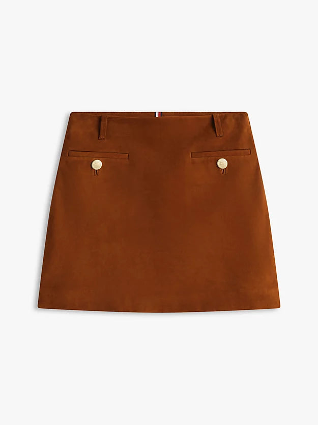 Suede Slim Mini Skirt