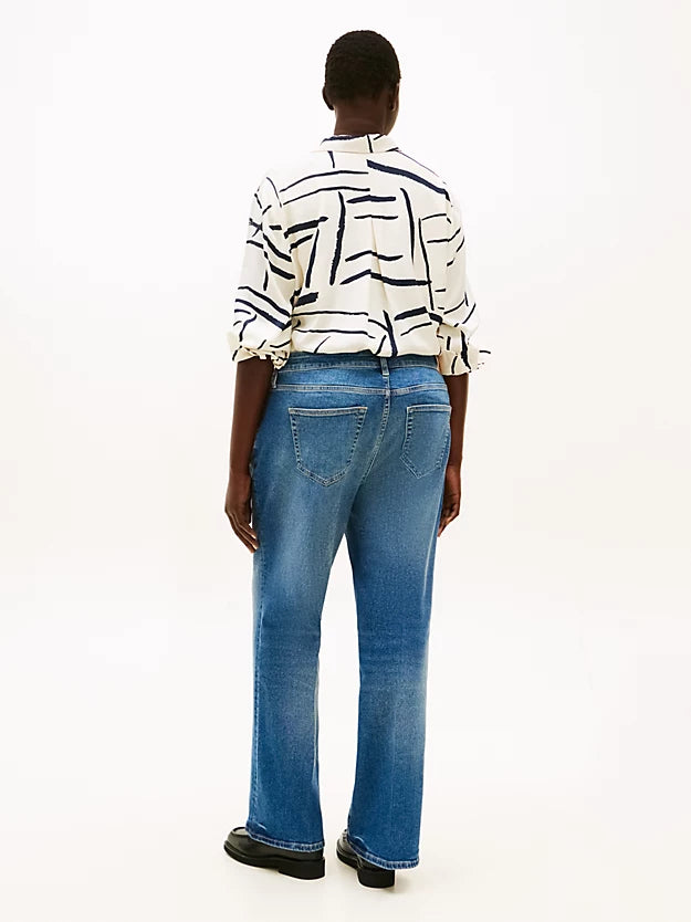 Curve Heritage Whiskered Mid Rise Bootcut Jeans