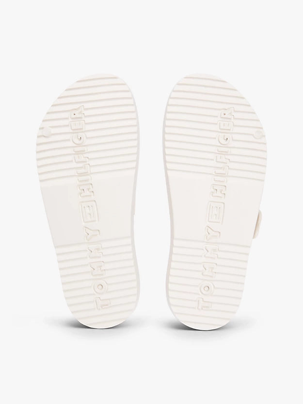 Double Strap Enamel Flag Lightweight Sandals