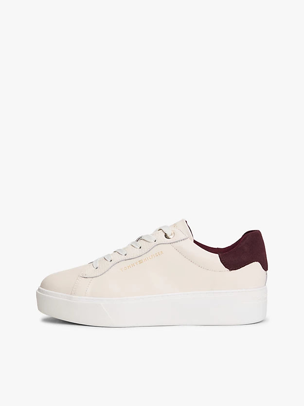 Leather Cupsole Platform Trainers