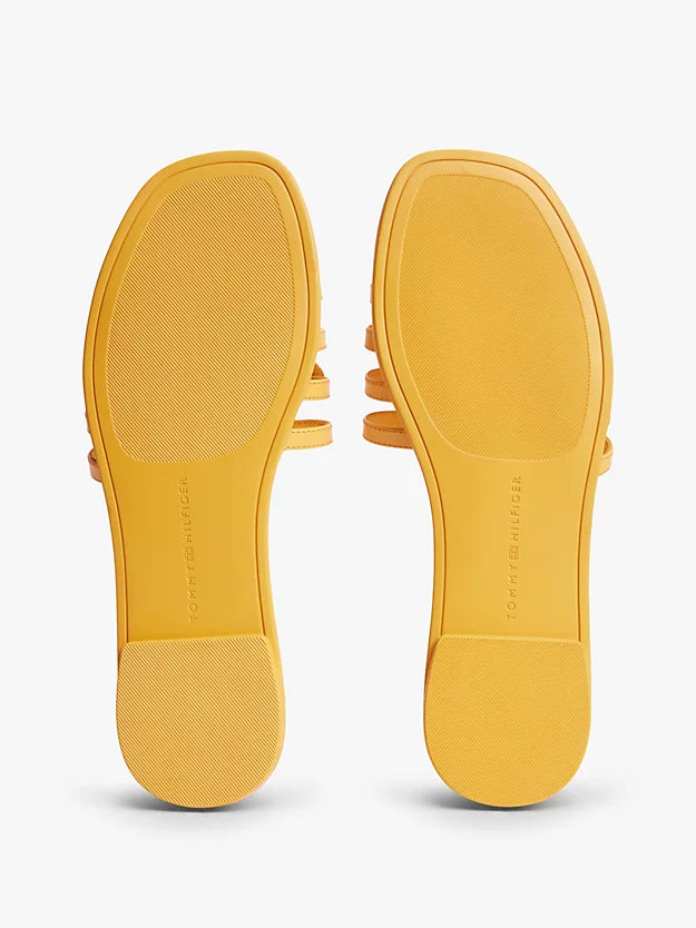 Logo Strap Leather Mules