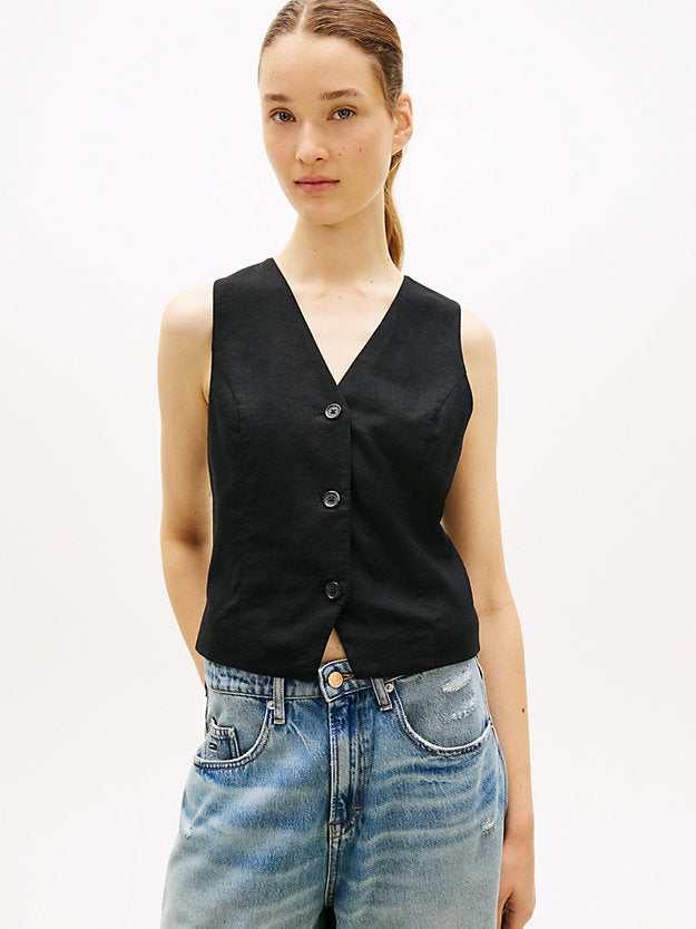 Linen Blend Waistcoat