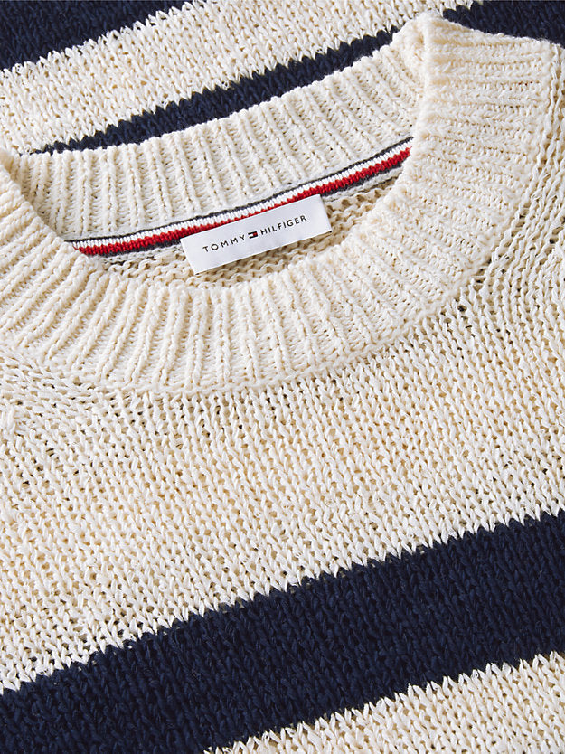 Stripe Relaxed Crew Neck Jumper