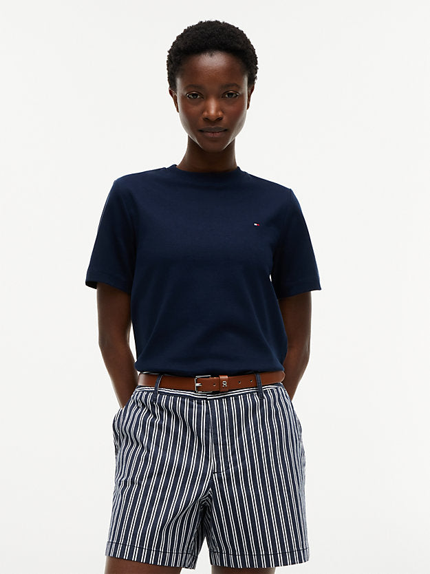 Boxy Interlock Knit T-Shirt
