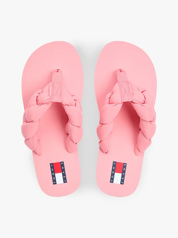 Braided Padded Strap Serrated Flip-Flops