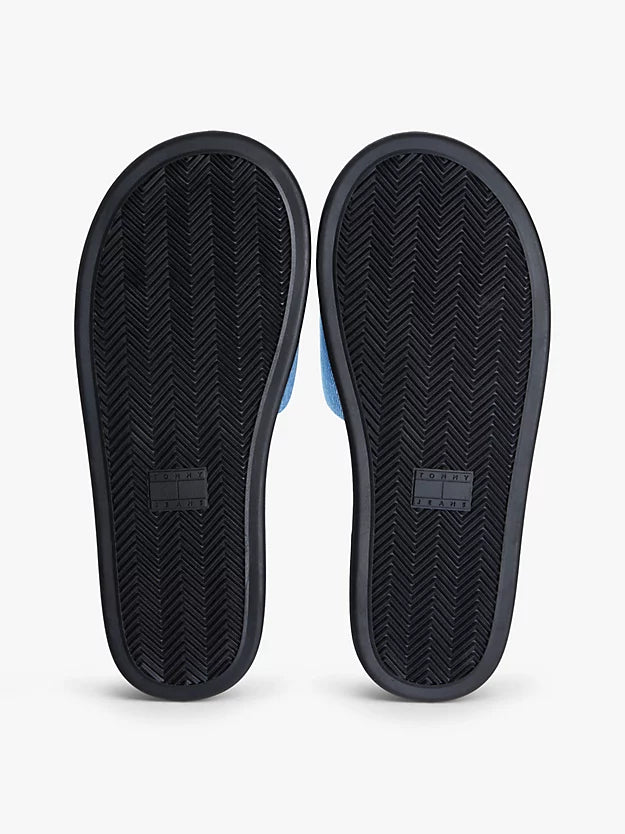 Denim Padded Strap Slides