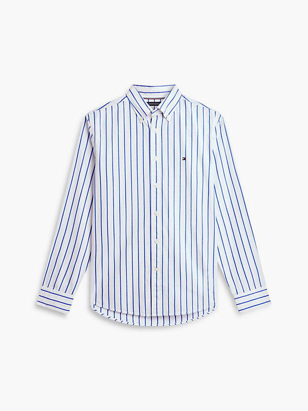 Flex Regular Fit Stripe Poplin Shirt