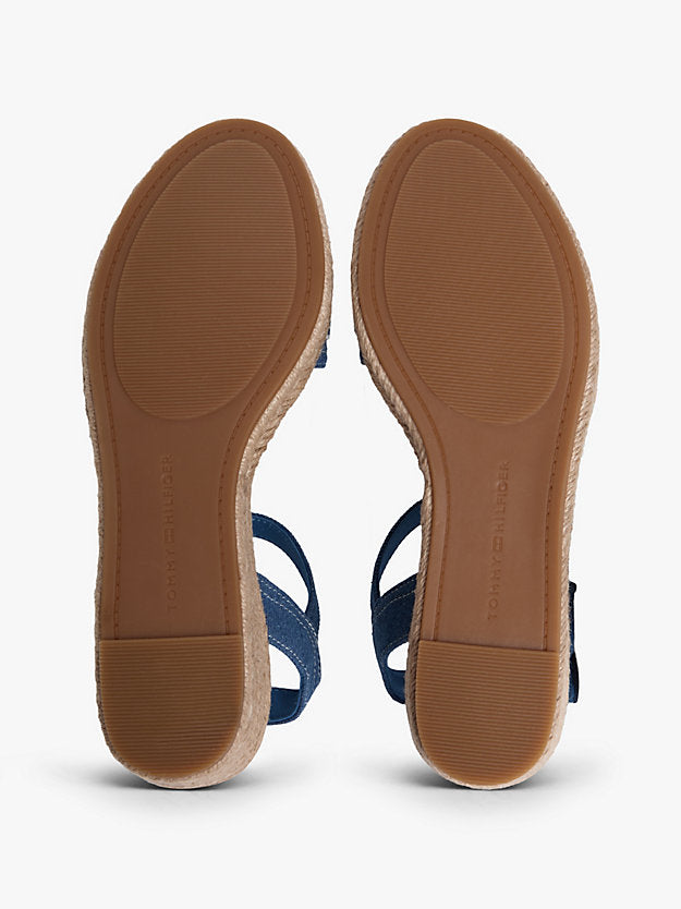 Canvas Denim Wedge Espadrilles