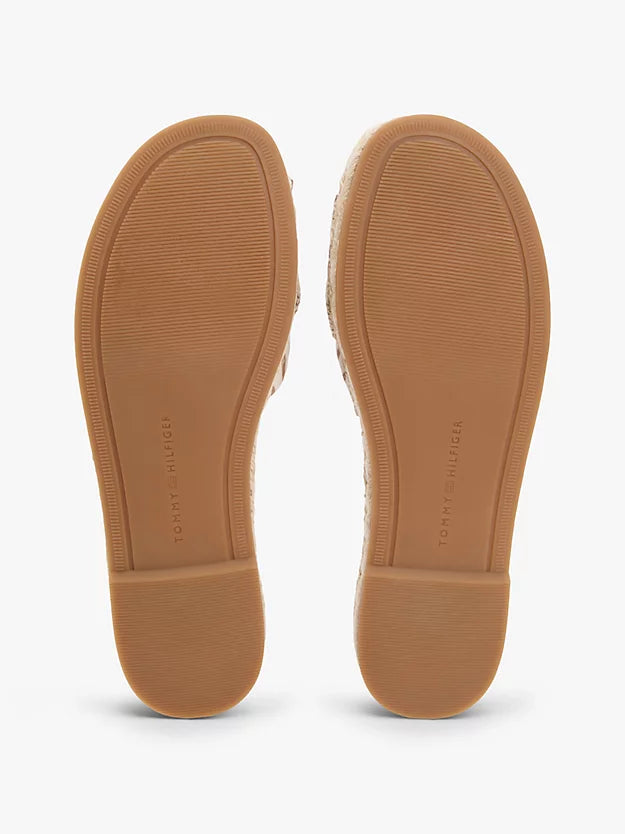 Canvas Monogram Stripe Espadrille Mules