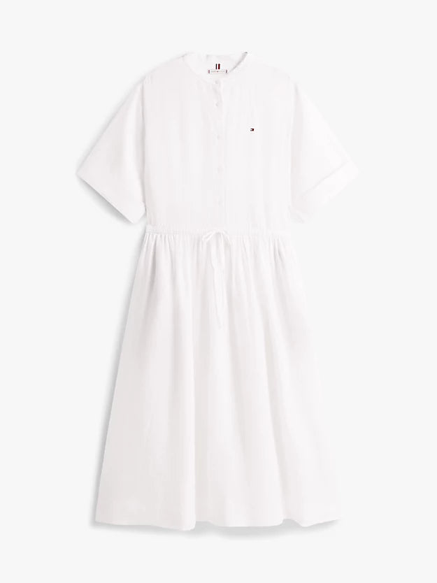 Curve Pure Linen Midi Shirt Dress