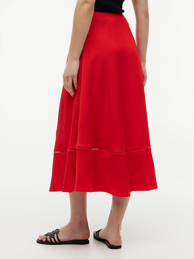 Logo Flare Midi Skirt WiLinen