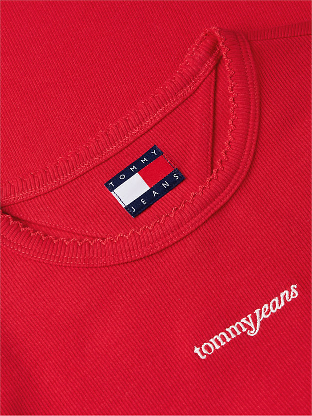 Logo Ribbed Slim T-Shirt