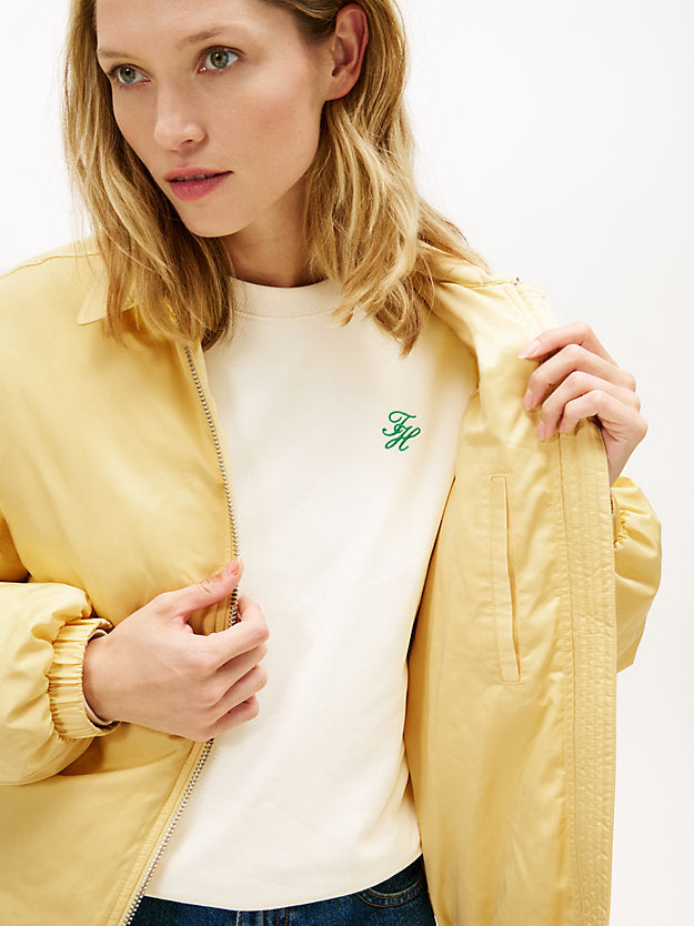 Water Repellent Satin Relaxed Padded Jacket