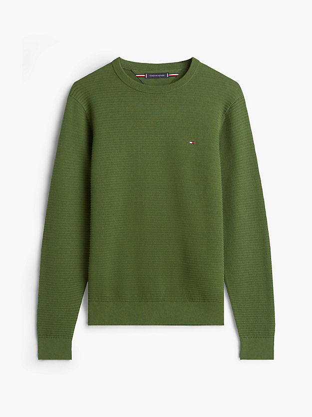 Textured Knit Crew Neck Jumper