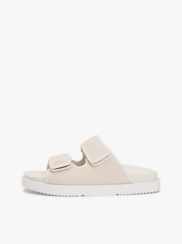 Leather Double Strap Serrated Sandals