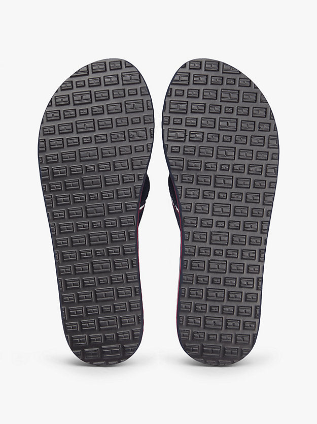 Jacquard Webbing Strap Wedge Flip-Flops