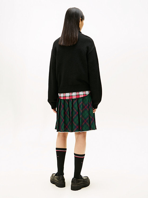 Flag Intarsia Relaxed Turtleneck Jumper