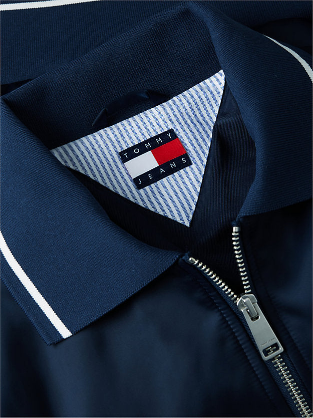 Back Logo Patch Satin Varsity Jacket