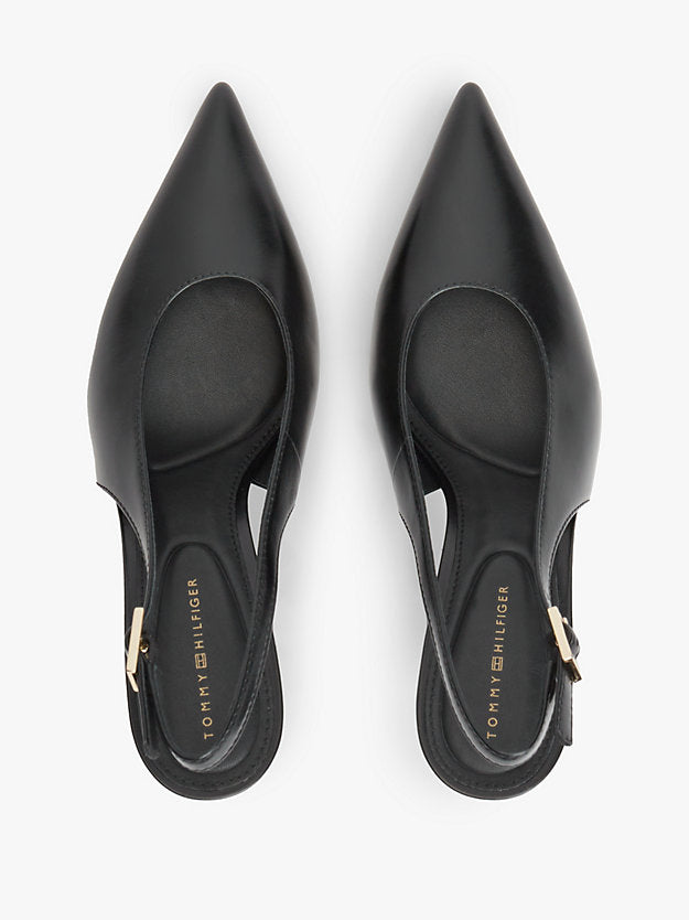 Monogram Leather Slingback High Heels