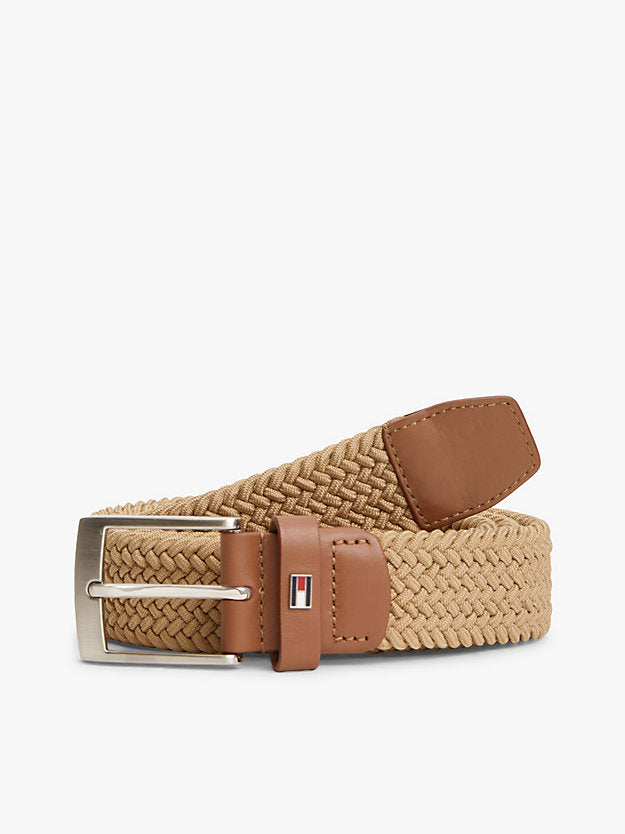 Square Buckle Elastic Webbing Belt