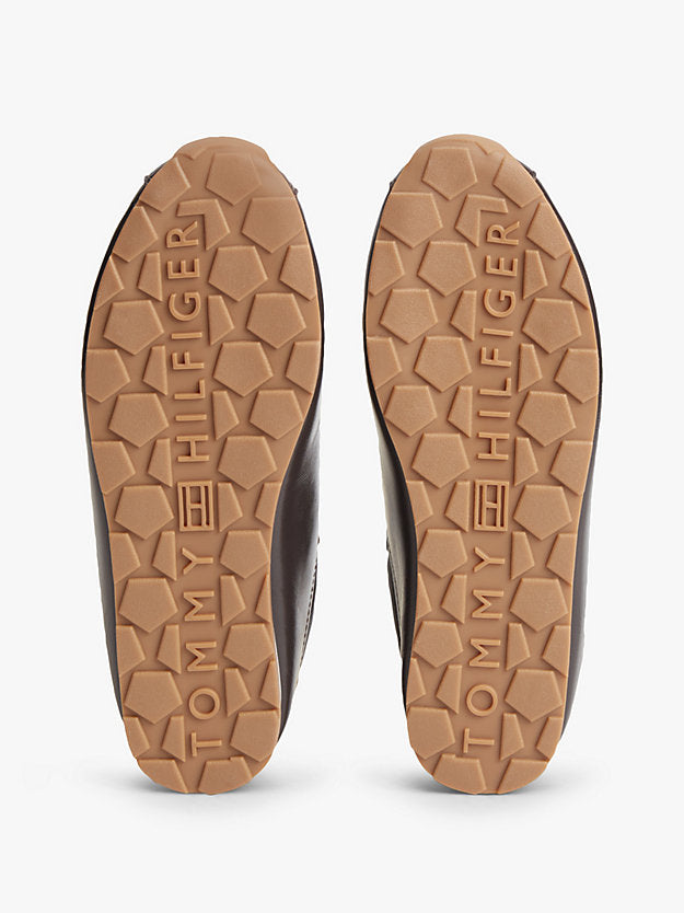 Monogram Plaque Leather Trainers