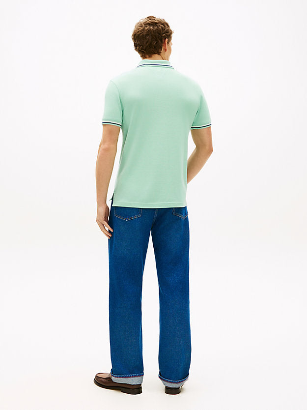 Slim Fit Tipped Pique Polo Shirt