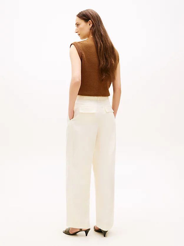 Utility Barrel Leg Pure Linen Trousers