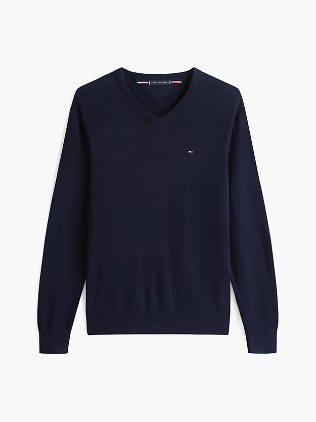 Flag Embroidery V-Neck Jumper