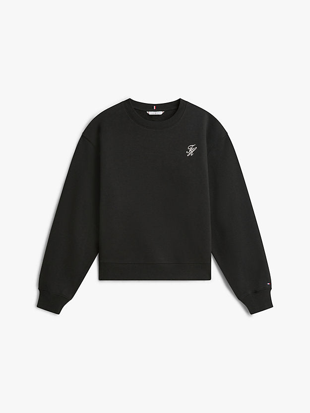 Logo Embroidery Fleece Sweatshirt