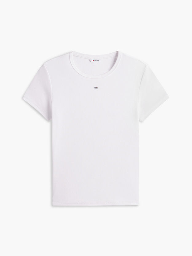 Ribbed Slim Crew Neck T-Shirt