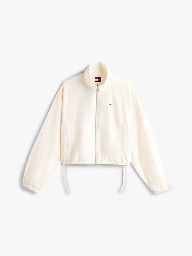 Water Repellent Tie Side Zip-Thru Jacket