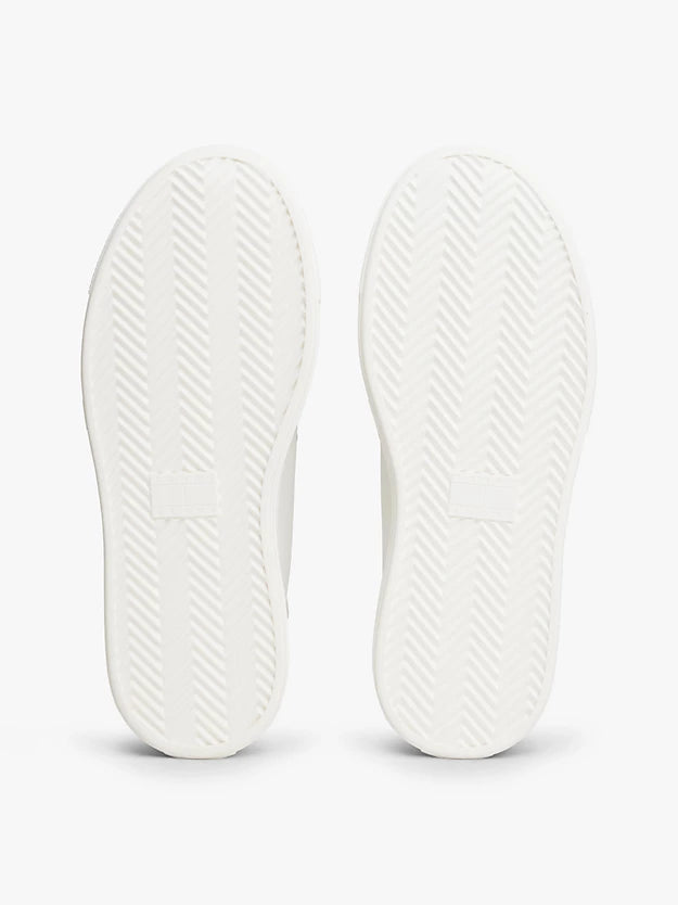Debossed Logo Platform Trainers WiLeather