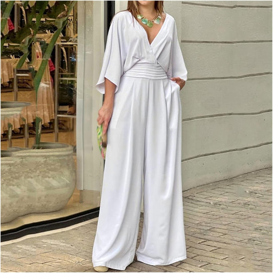 Frühling Sommer Streetwear Damen Jumpsuit Lässiger Kurzarm Lockerer Jumpsuit Damenbekleidung.