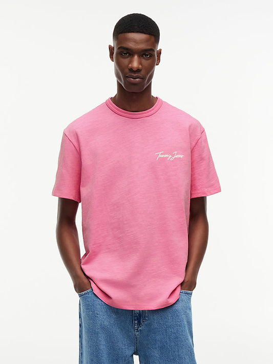Back Graphic Textured Relaxed T-Shirt