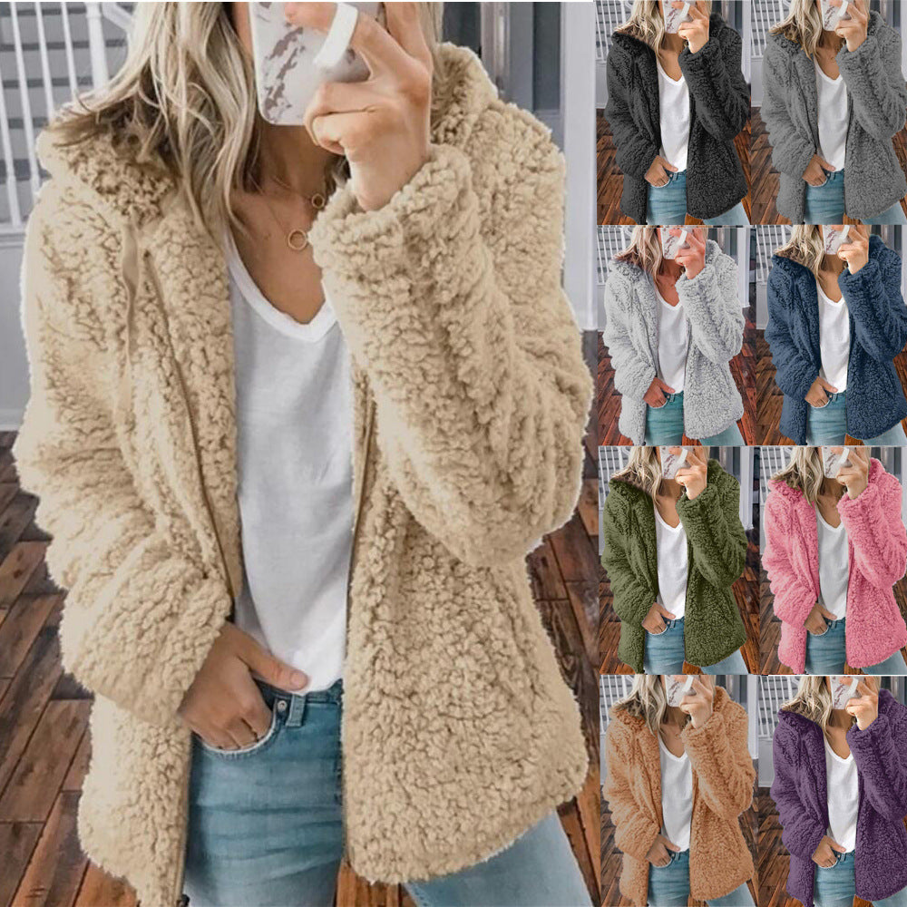 🔥DERNIER JOUR -50 %🔥 Manteau en laine à capuche pour femme