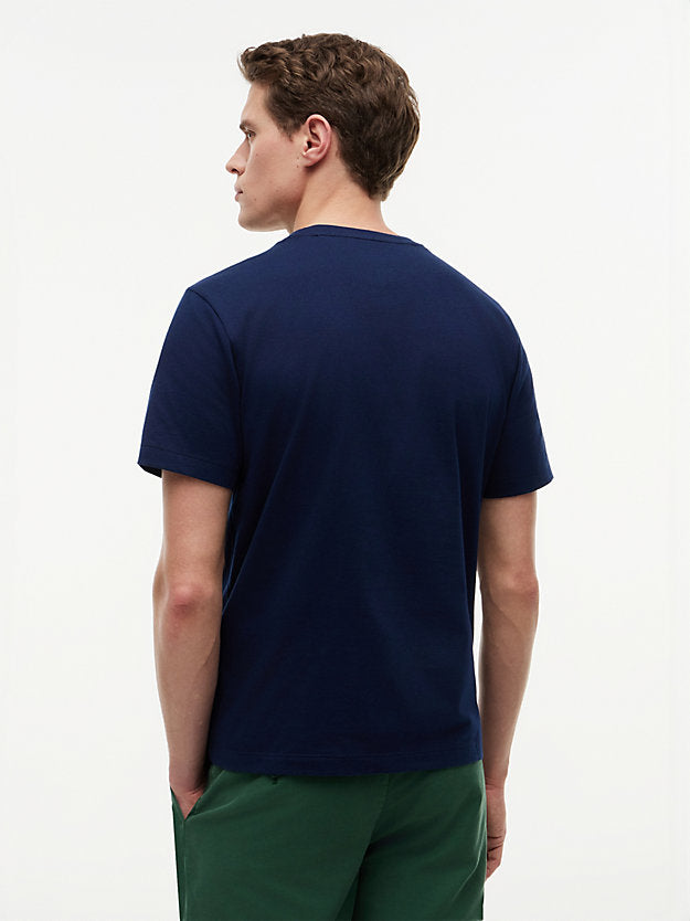 Flag Embroidery Jersey Crew Neck T-Shirt
