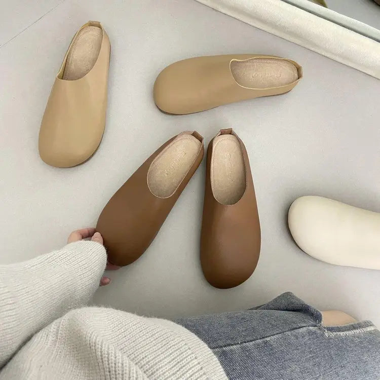 Chaussons en cuir italien / Chaussures orthopédiques pour femmes LetcloMC