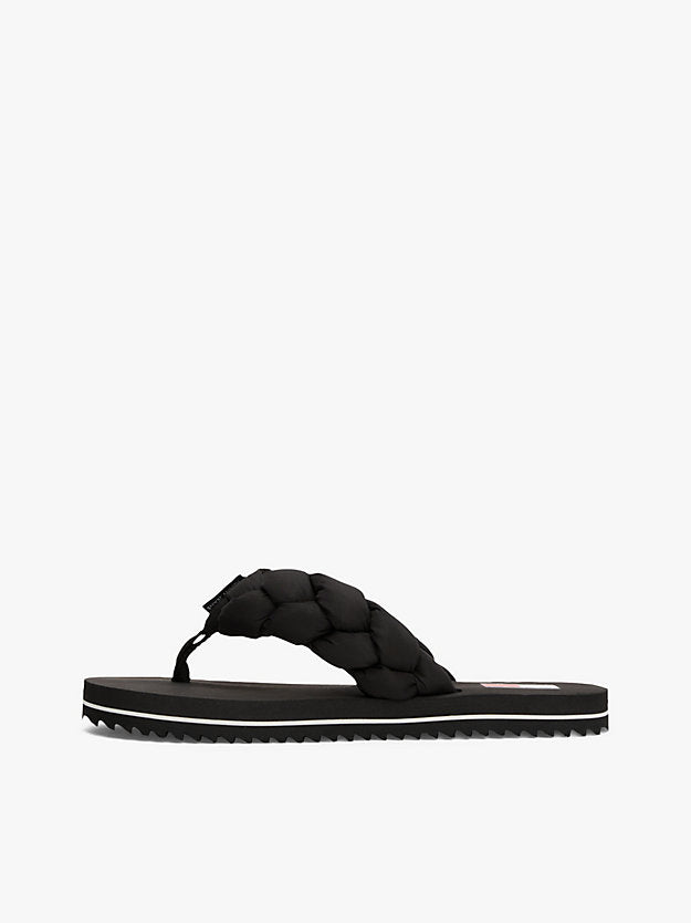 Braided Padded Strap Serrated Flip-Flops